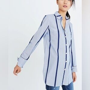 Madewell Striped Button Down Tunic, S